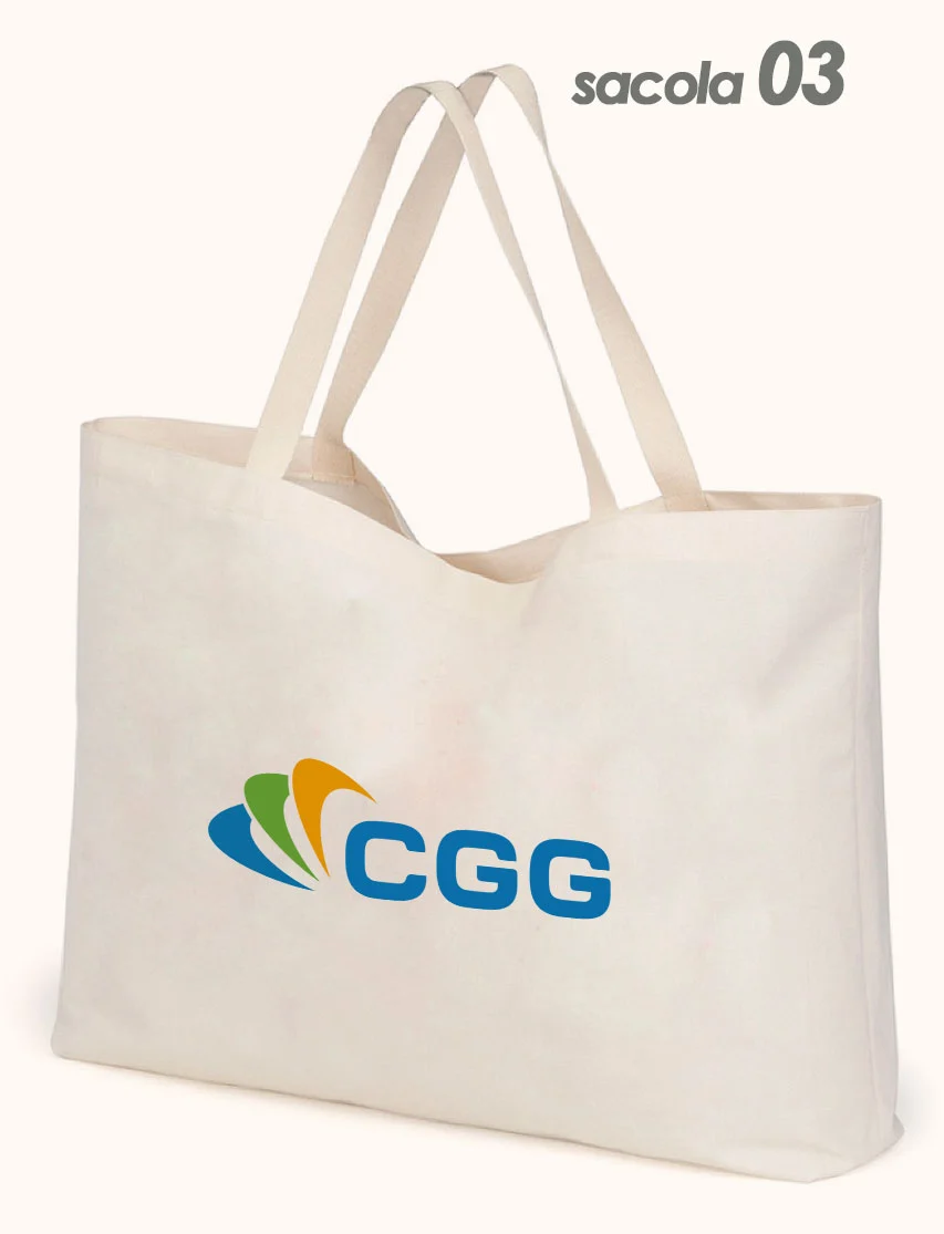 Modelo Sacola 03 - ecobag em algodão cru